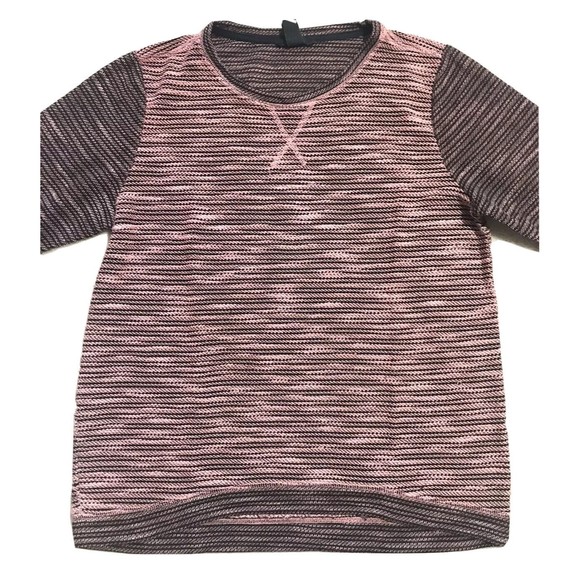 H&M Womens 3/4 Cuff Sleeve Texture Marl Pullover Raglan Sweatshirt Top Medium M - Picture 3 of 12